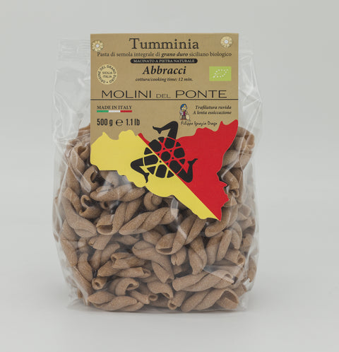 "ABBRACCI" PASTA di SEMOLA INTEGRALE BIO "TUMMINIA" - 500 GR