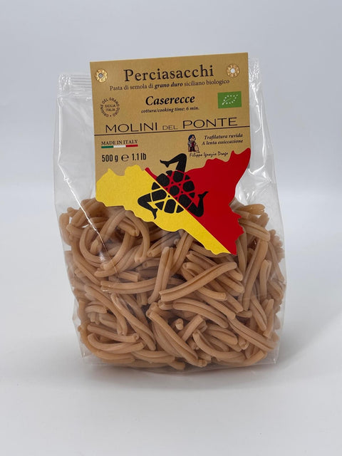 "CASERECCE" PASTA di SEMOLA di GRANO DURO BIO PERCIASACCHI - 500 GR