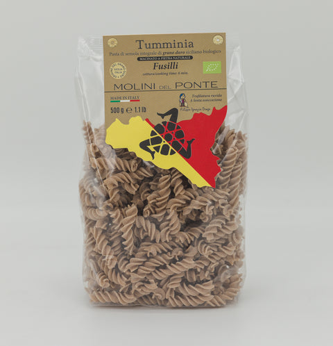 "FUSILLI" PASTA di SEMOLA INTEGRALE BIO "TUMMINIA" - 500 GR