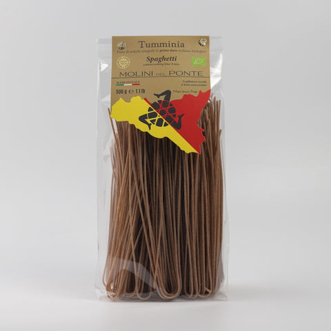 "SPAGHETTI" PASTA di SEMOLA INTEGRALE BIO "TUMMINIA" - 500 GR