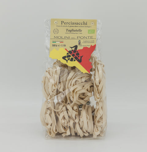 "TAGLIATELLE" PASTA di SEMOLA di GRANO DURO SICILIANO BIOLOGICO PERCIASACCHI - 500 GR