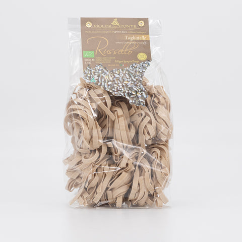 "TAGLIATELLE" PASTA di SEMOLA INTEGRALE BIO "RUSSELLO" - 500 GR